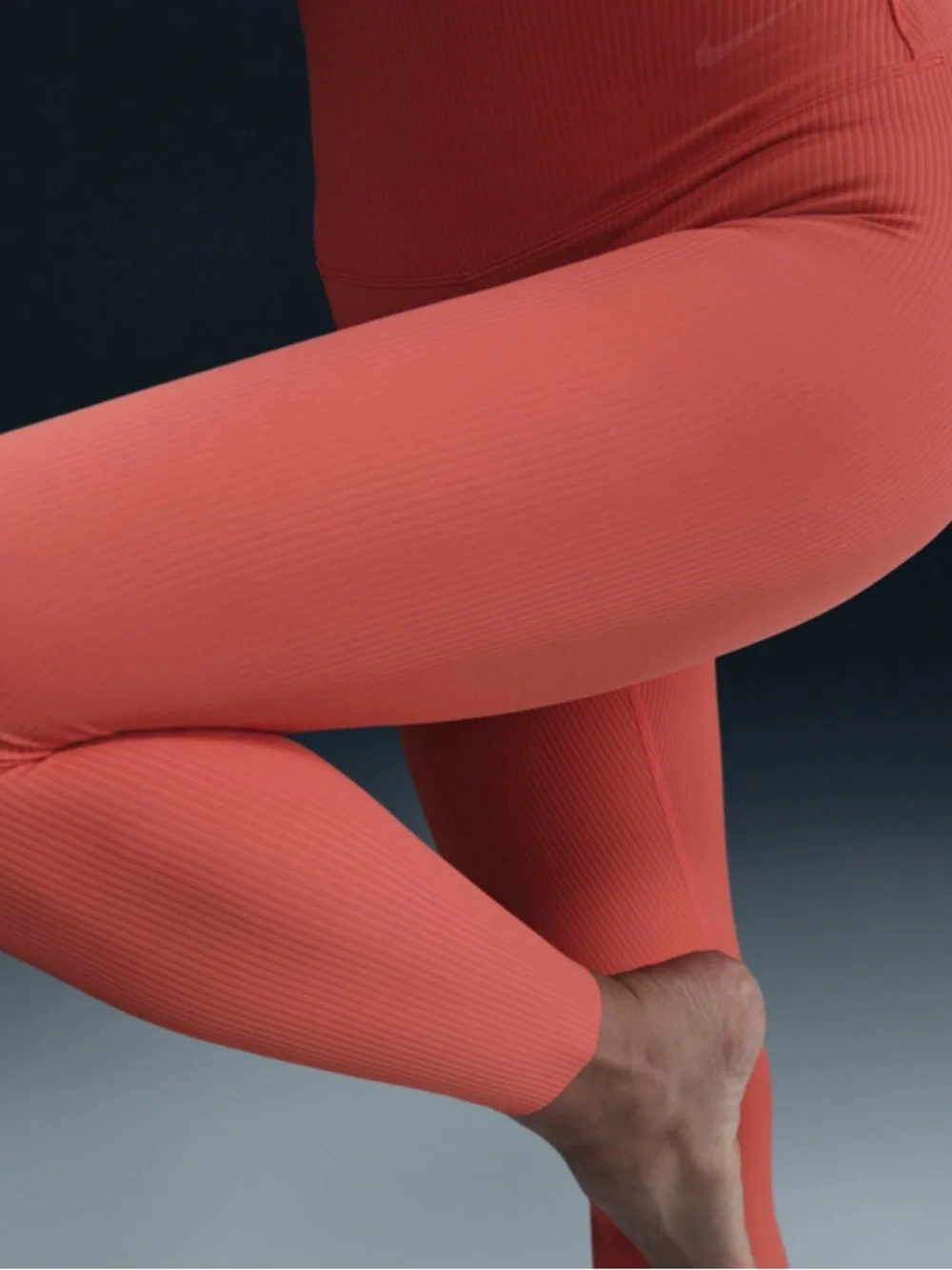 NWT Nike Women's Zenvy Rib Gentle-Support High-Waisted 7/8 Leggings Size XS